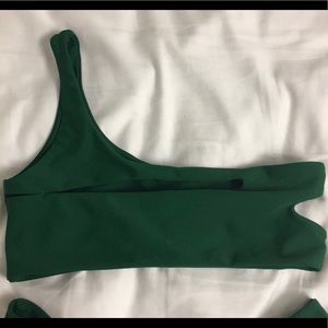Zaful one shoulder cut out bikini